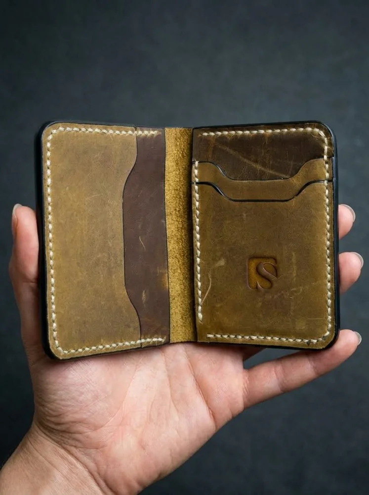 Mini Full Grain Leather Wallet (Image 2)