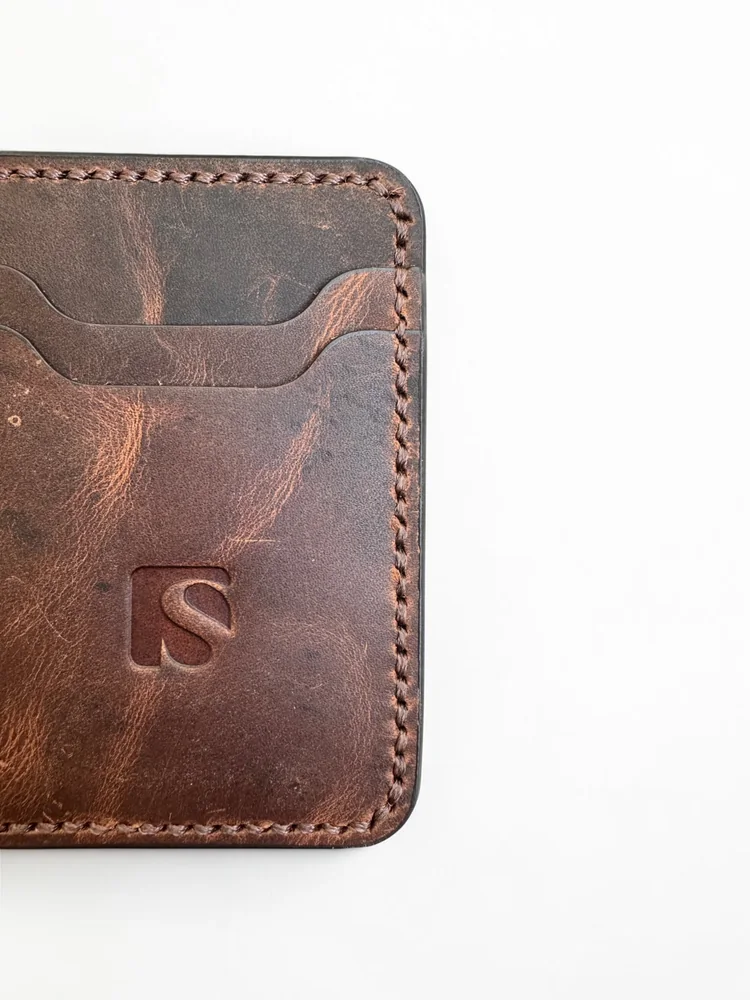 Mini Full Grain Leather Wallet (Image 7)