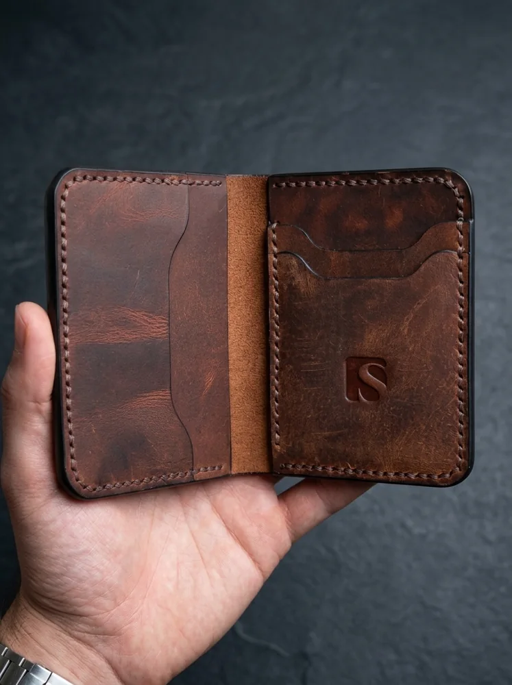 Mini Full Grain Leather Wallet (Image 2)