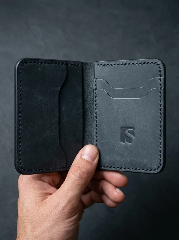 Mini Full Grain Leather Wallet (Image 2)