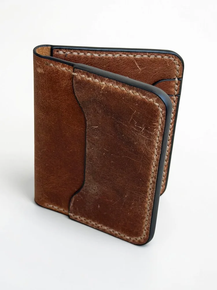 Mini Full Grain Leather Wallet (Image 4)