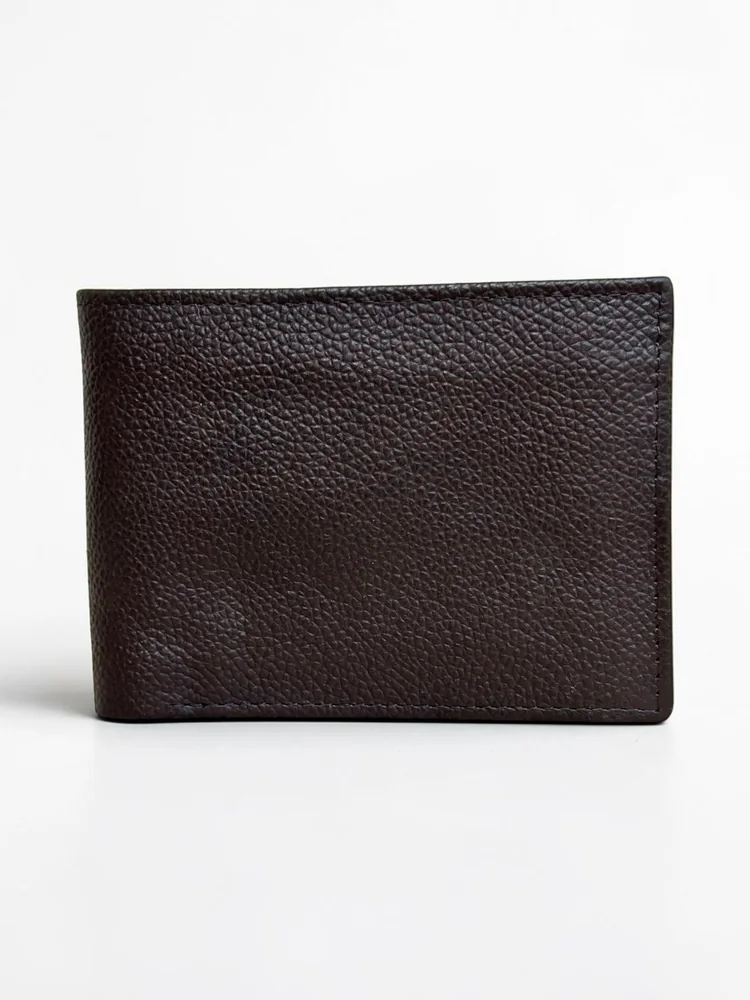 Pebbled Leather Bifold Wallet with ID Window (Image 5)