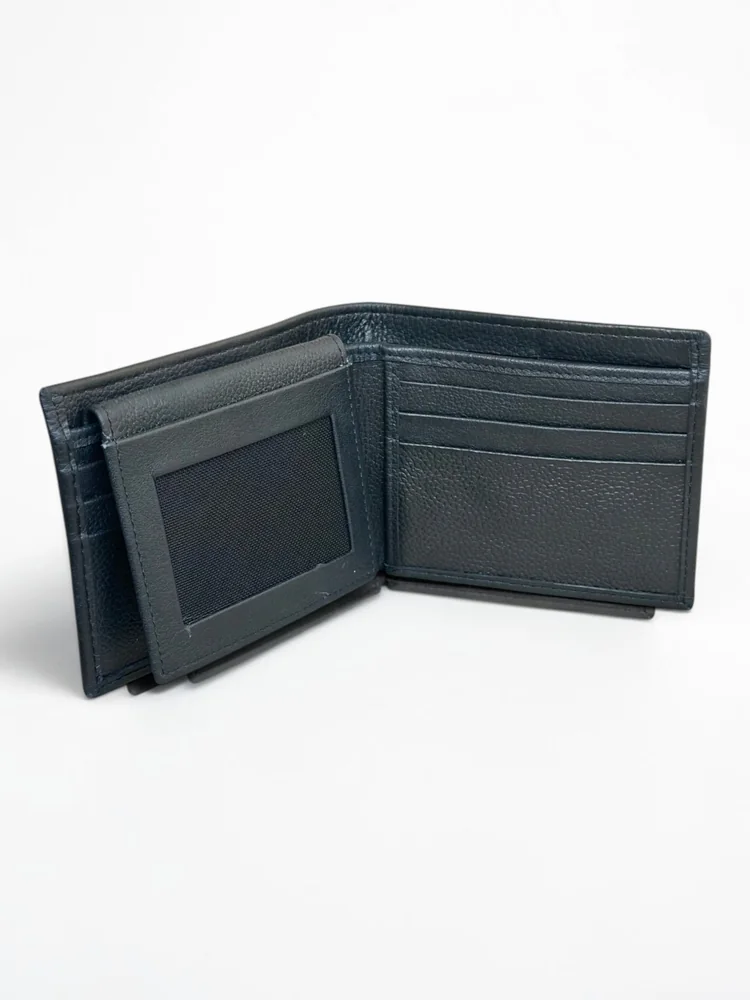 Pebbled Leather Bifold Wallet with ID Window (Image 3)
