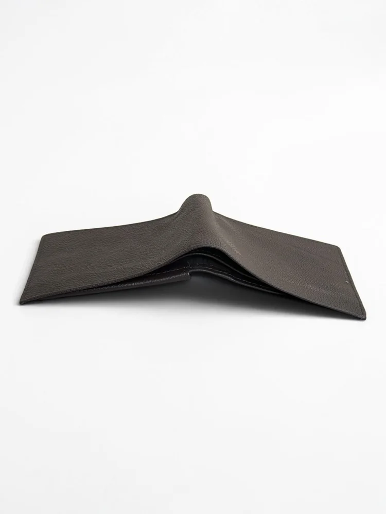 Pebbled Leather Bifold Wallet with ID Window (Image 4)
