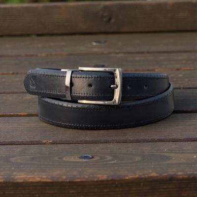 Reversible Black Leather Belt