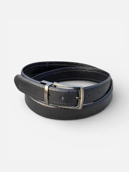Reversible Black Leather Belt (Image 4)