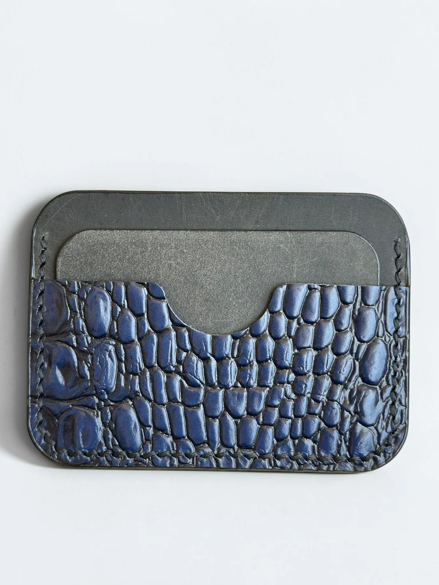 Slim Crocodile Leather Cardholder (Image 3)