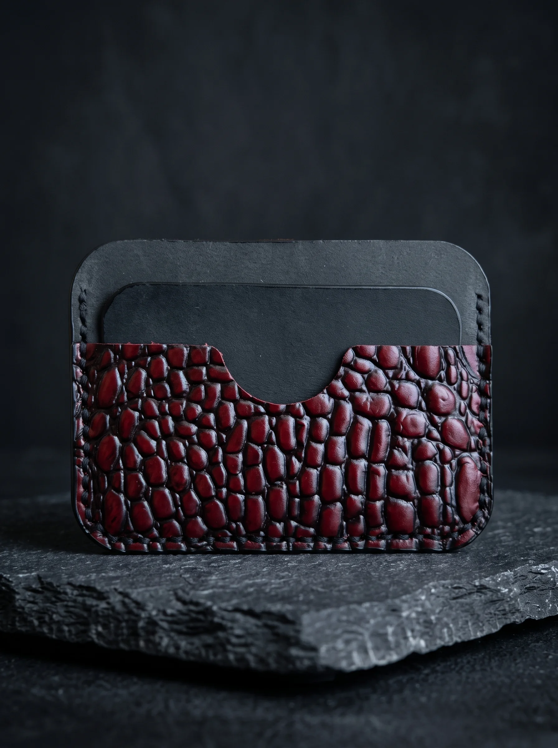 Slim Crocodile Leather Cardholder