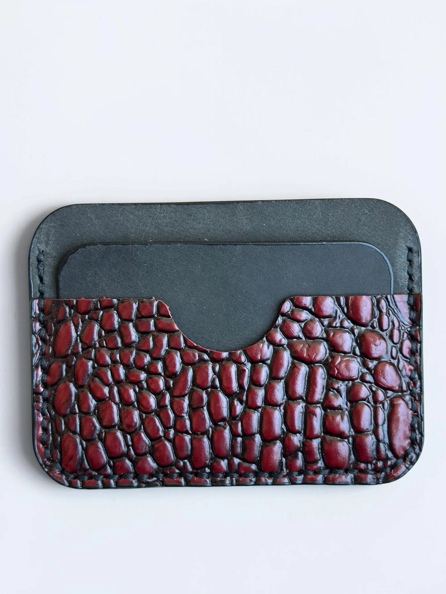 Slim Crocodile Leather Cardholder (Image 3)