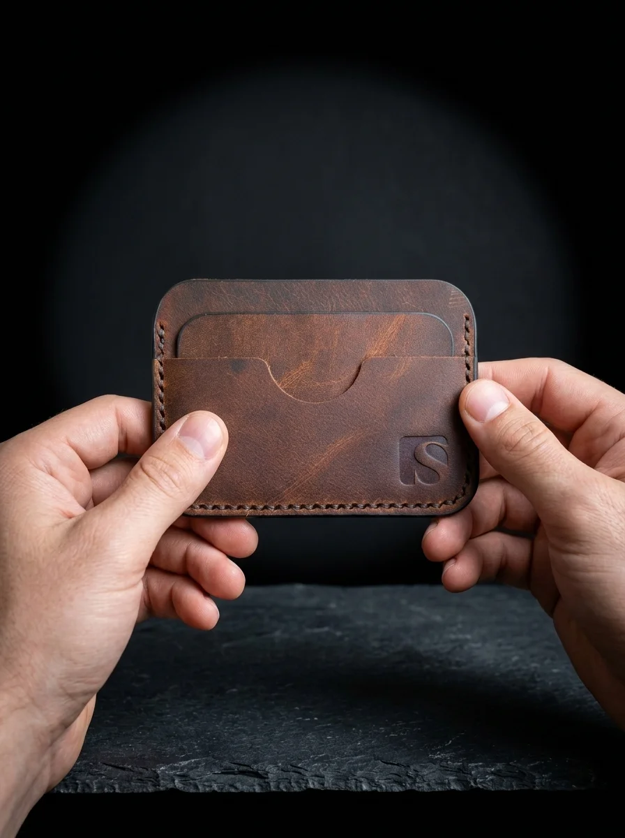 Slim Leather Cardholder (Image 2)