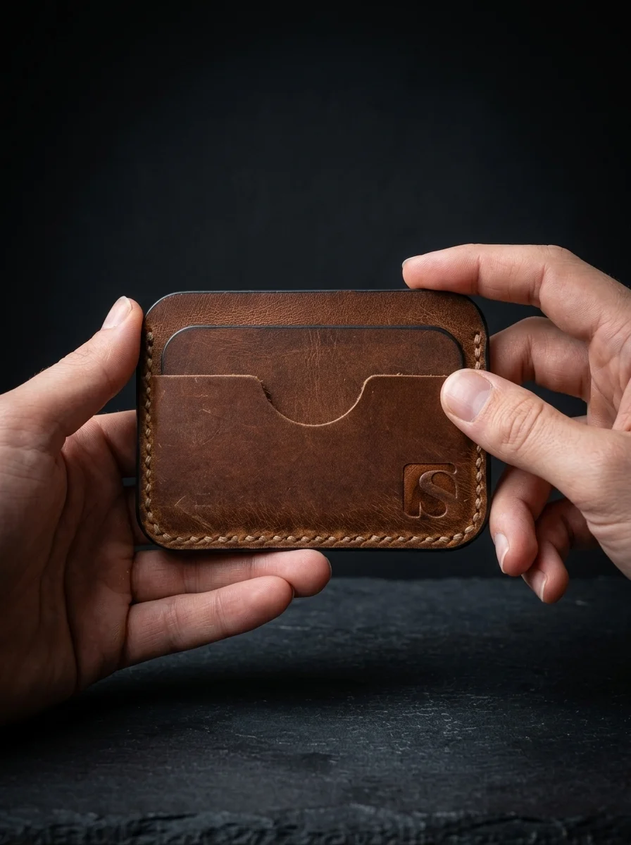 Slim Leather Cardholder (Image 2)