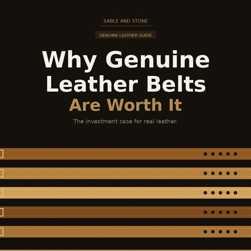 Quality genuine leather belts in black and brown