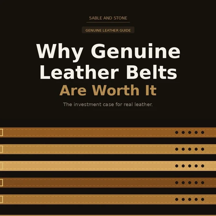 Quality genuine leather belts in black and brown